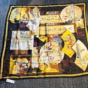 Japanese Silk Scarf, Falaishuka, 41”x 41”, New in Box